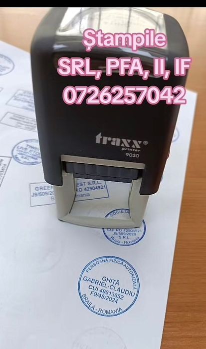 Infiintari firme: SRL,PFA,II,Asociații,Cooperative/Facem STAMPILE