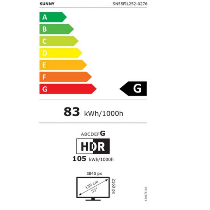 Телевизор Sunny SN55FIL252-0276 – 55″ 4K UHD Smart TV с WebOS