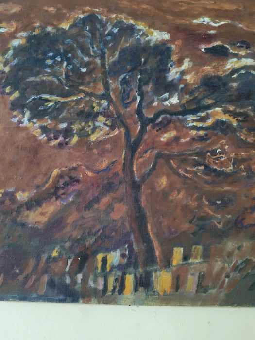 Tablou original u/p semnat Bradut Covaliu - Pomul fara brate