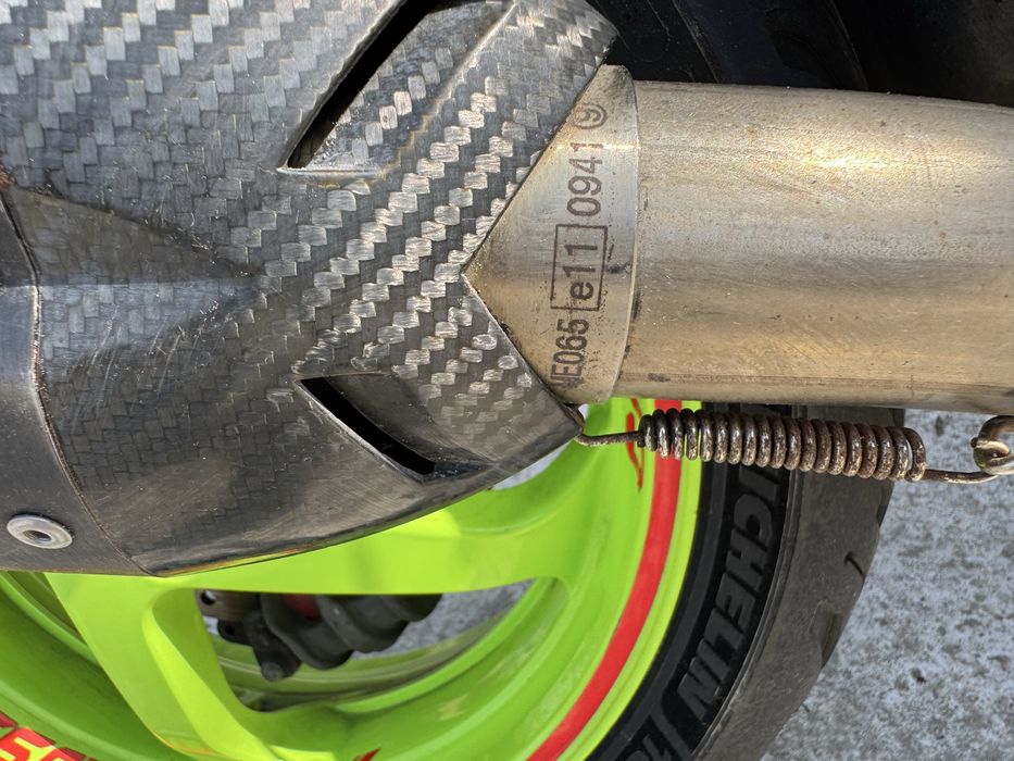 Toba moto/evacuare  mivv carbon cu cod omologare cu silencer