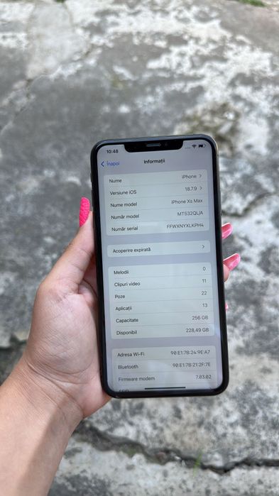 Vând iPhone Xs 256gb sănătate baterie  84%
