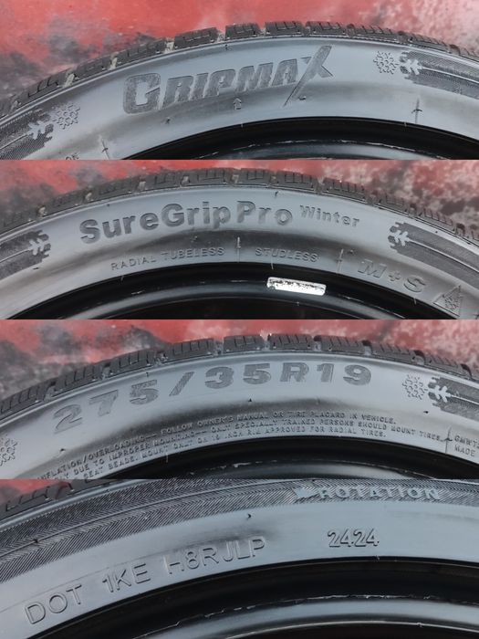 1брой зимна гума  275/35/19 Gripmax 
dot24 
7mm
Много добро състояние