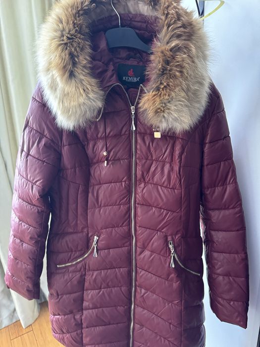 Пуховик теплый натуральный