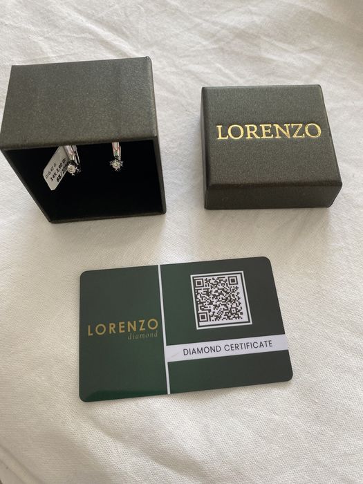 Серьги золотые с бриллиантом