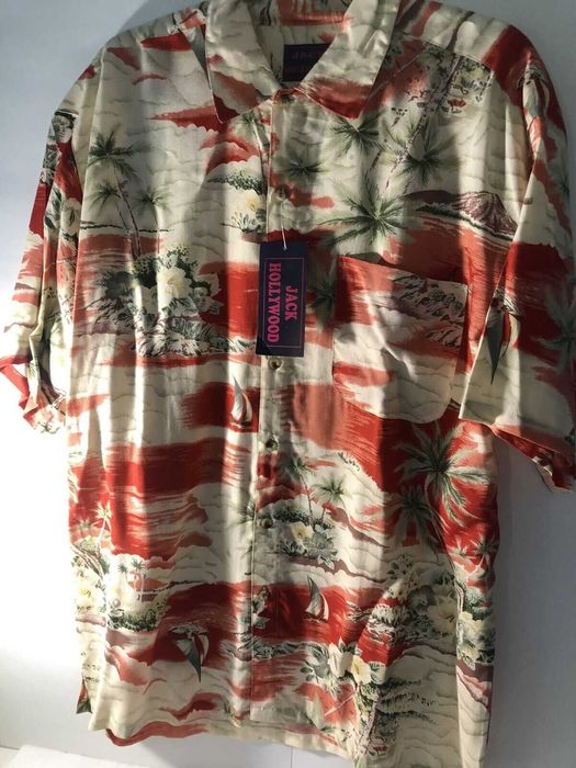 Рубашка летняя Гавайка XL 100% шёлк