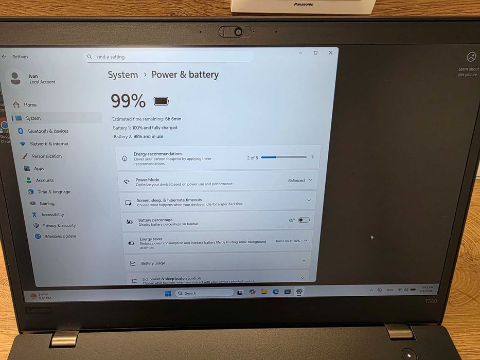 ThinkPad T580 Intel I7 32GB
