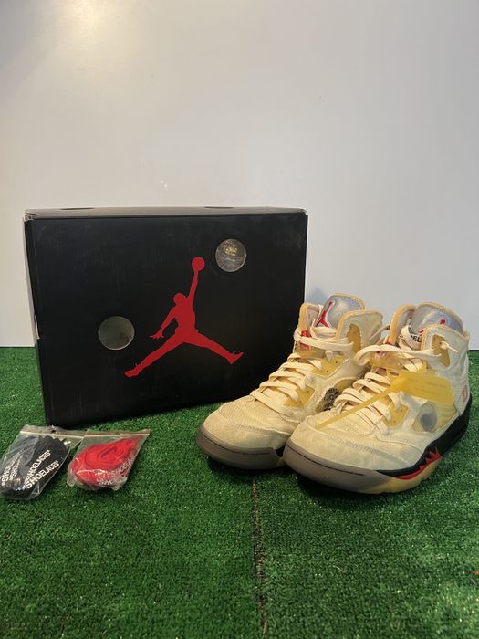 Nike air jordan 5 Sail x Off white