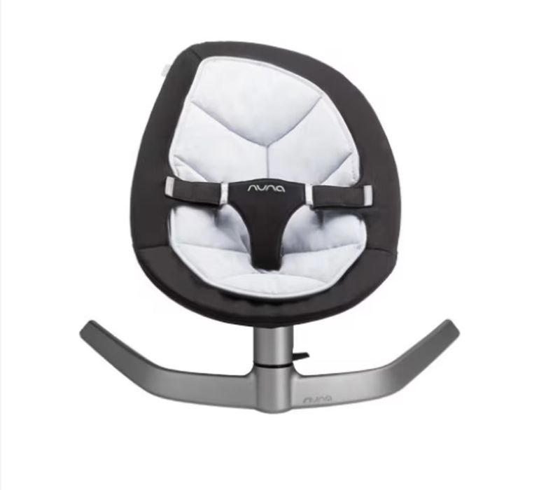Sezlong balansoar bebelusi ergonomic, potrivit de la nastere si testat pana la 60 kg, NUNA – Leaf Twilight, bumbac organic certificat