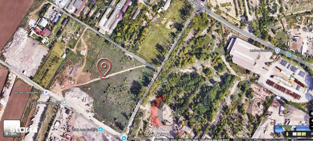 Teren 3 ha – 3 laturi cu deschideri la drum, Calea Smardan / Combinat