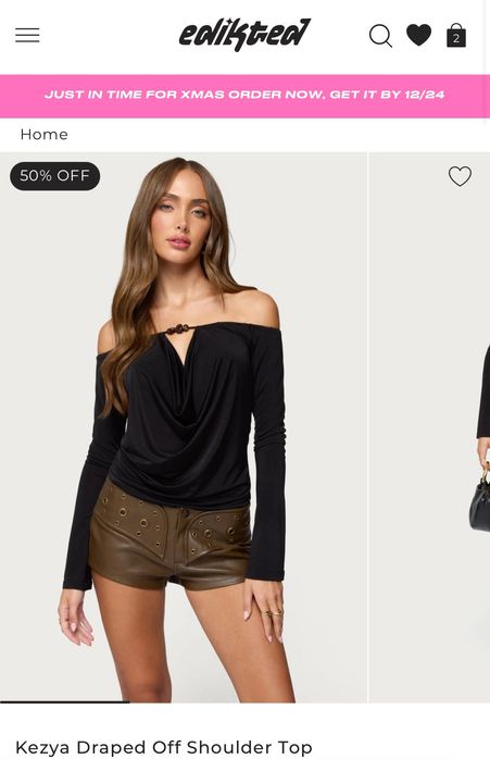 Черна блуза Edikted XS