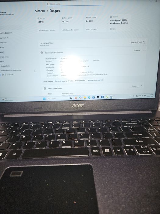 Acer razer 3 ,24 gb ram