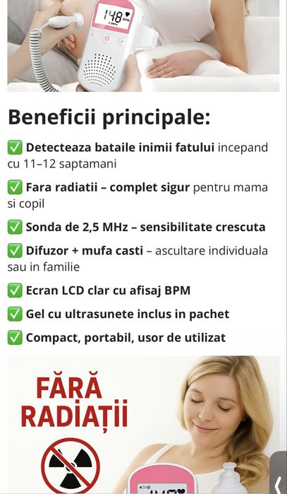 Doppler fetal portabil