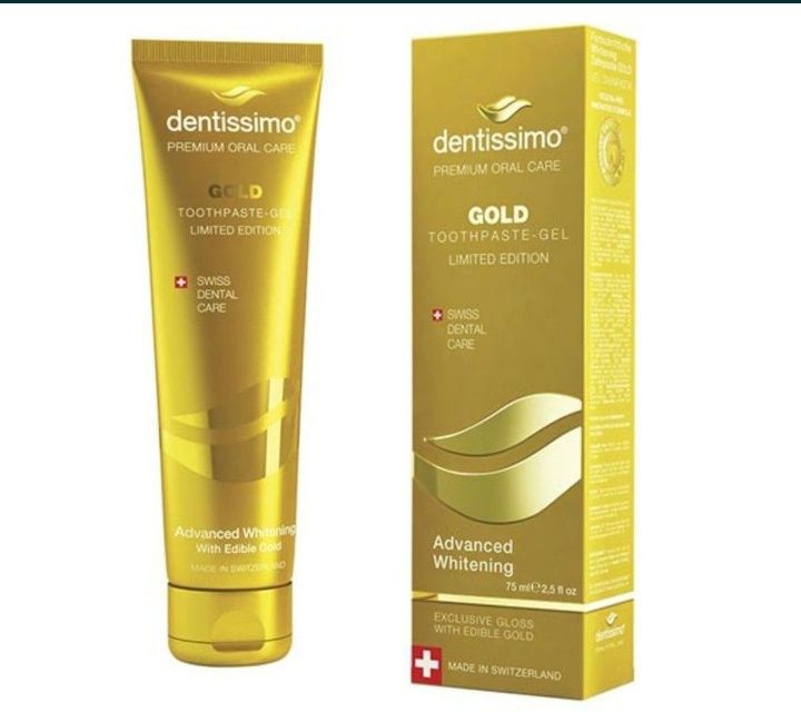 Pastă de dinți Dentissimo Premium Advanced Whitening Gold, Elveția