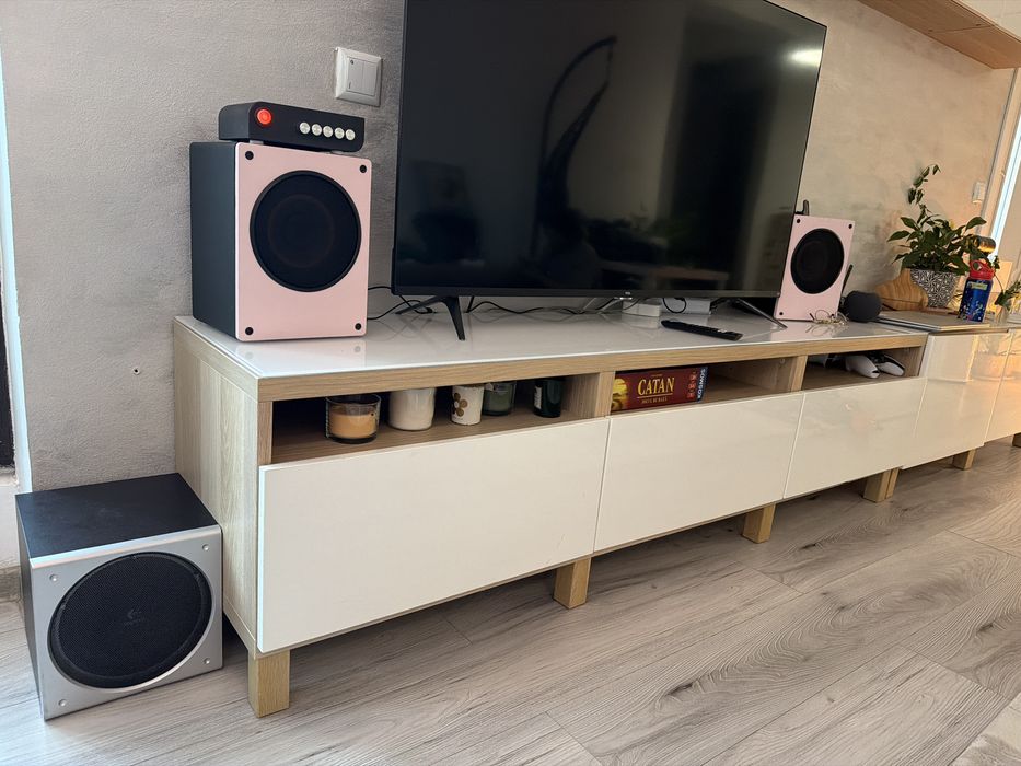 Sistem audio 2..1  retro (reconditionat ) sunet impecabil