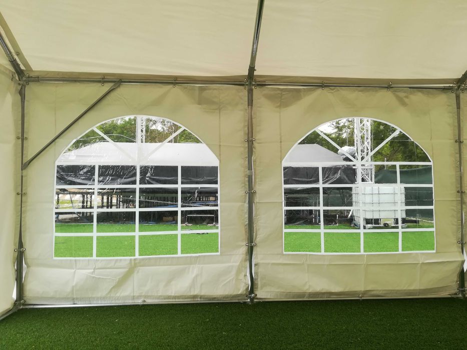 Професионална шатра 4х12м, огнеустойчив PVC брезент 550гр/м2