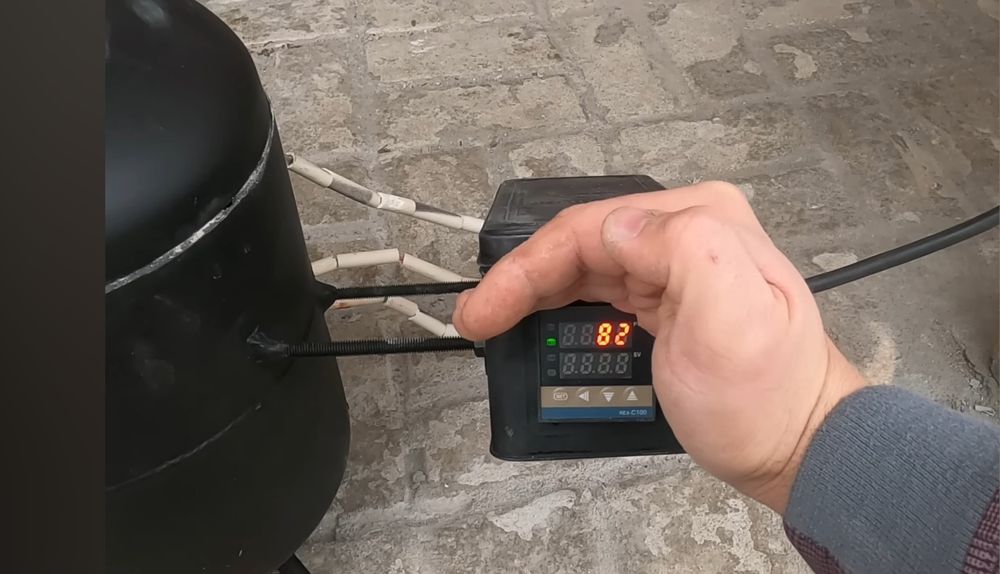 Термо контролер за пещ с 40А Реле ОКАБЕЛЕНО