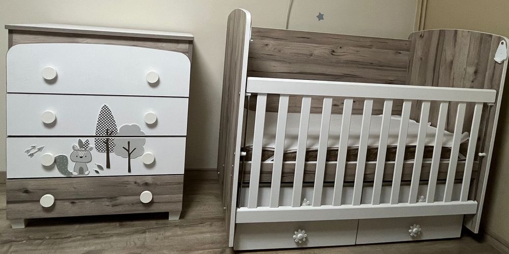 Бебешка кошара със скрин + матрак