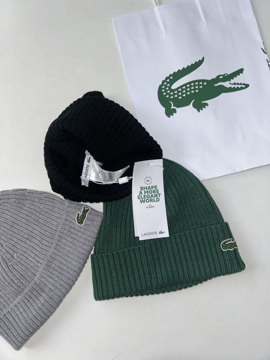 Шапки Lacoste шерстяные