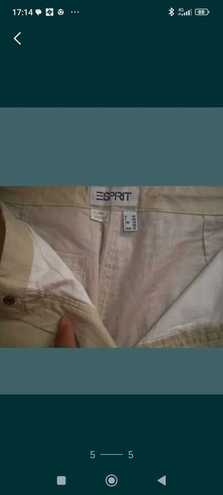 Pantaloni cauciucați damă Esprit măr L