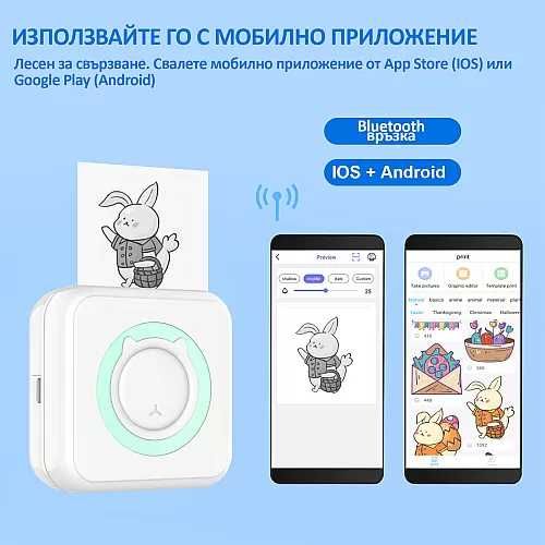 Преносим фотопринтер, използващ термичен печат.