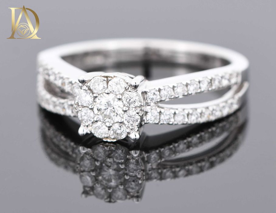 Нов Златен Пръстен с 0.60кт Естествени Брилянти