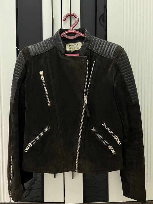 Кожаная куртка Mango