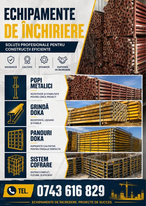 POPI metalici - GRINDA Doka  - PANOURI DOKA + Sistem COFRARE
