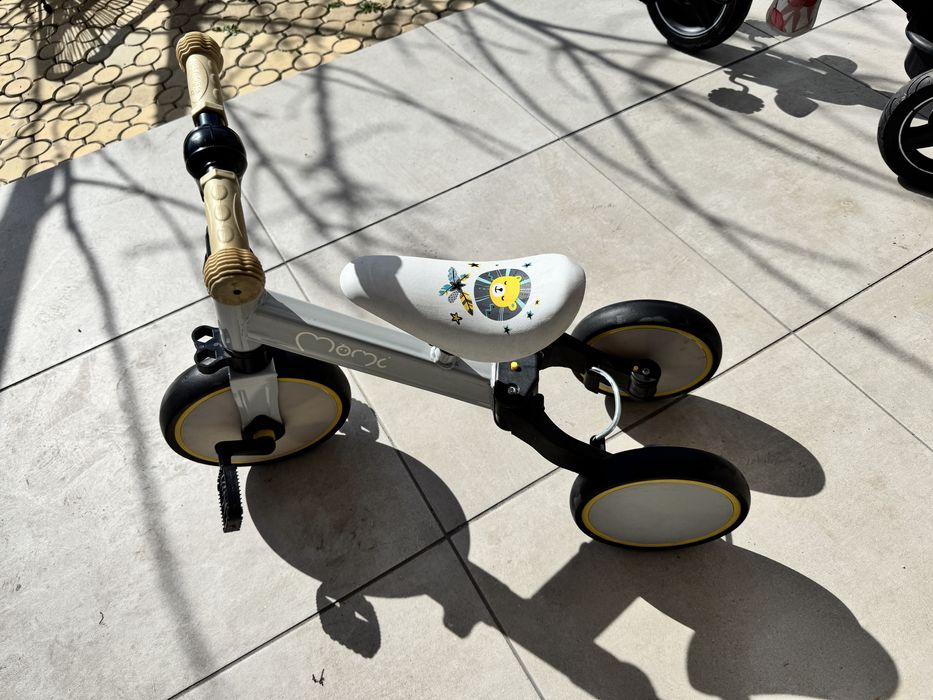 Детско колело 3в1 Мони Лорис сив/жълт