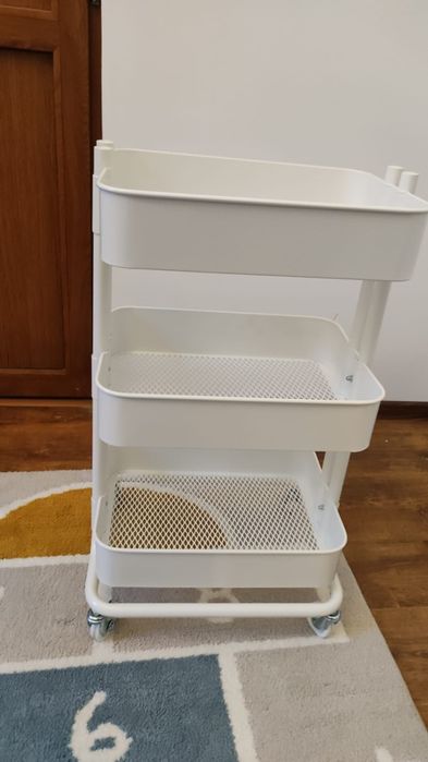 Cărucior depozitare multifuncțional cu 3 niveluri