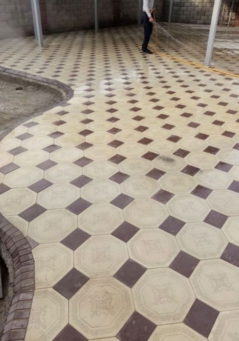 Брусчатка, бардюр, водосток