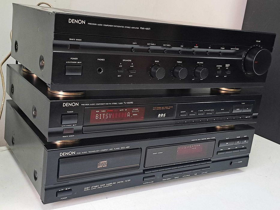 Amplituner PMA-480R + Tuner TU-580RD + CD Player DCD-480 – Linie Audio Denon Gold-Feet Japan