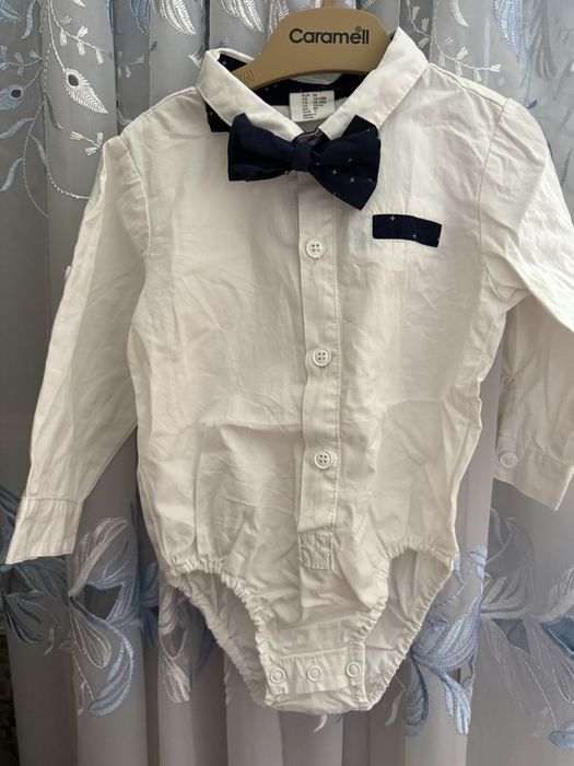 H&M рубашка с бабочкой и бодик