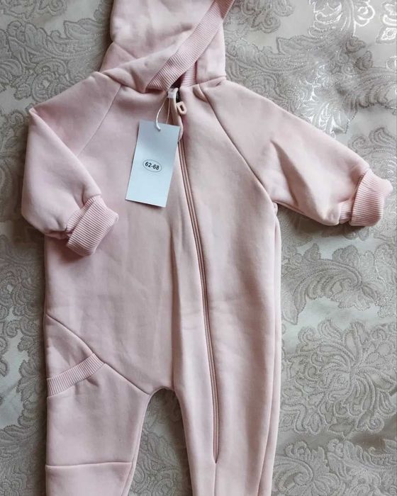 Ромперы с начесом для девочек и мальчиков