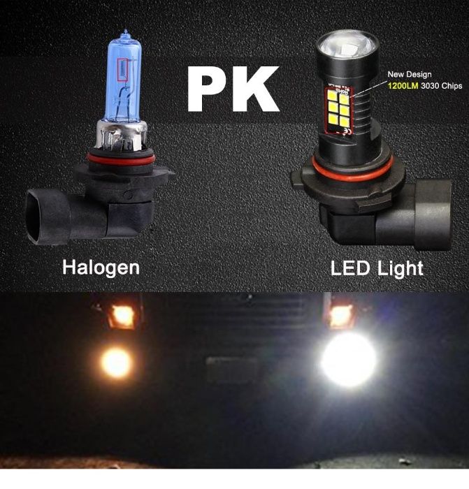 Set bec LED Auto 9006 HB4 pentu DRL sau proiector