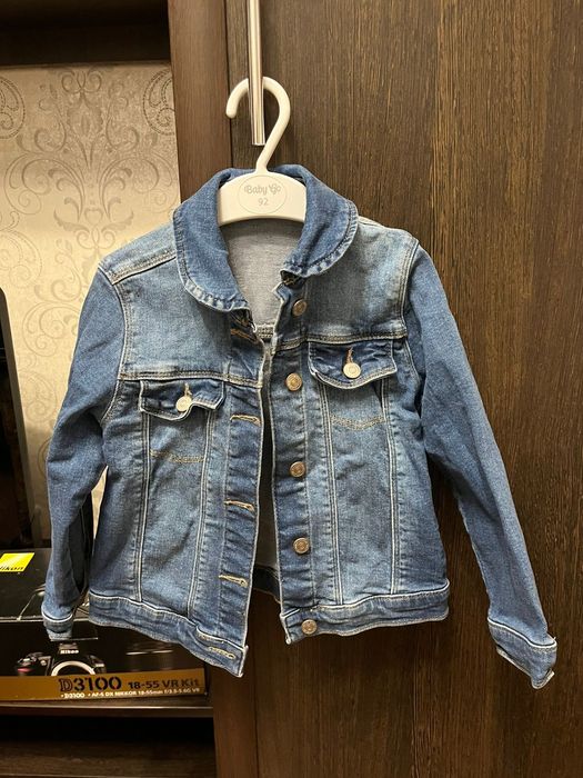 Джинсовая куртка для девочки размер 98-104