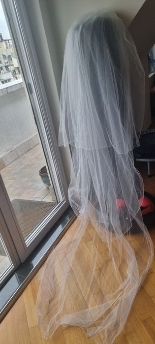 Сватбен воал ivory 3 метра троен