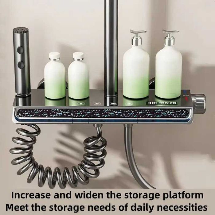 Луксозен Душ система с термостатичен душ лед Led дисплей и бутони