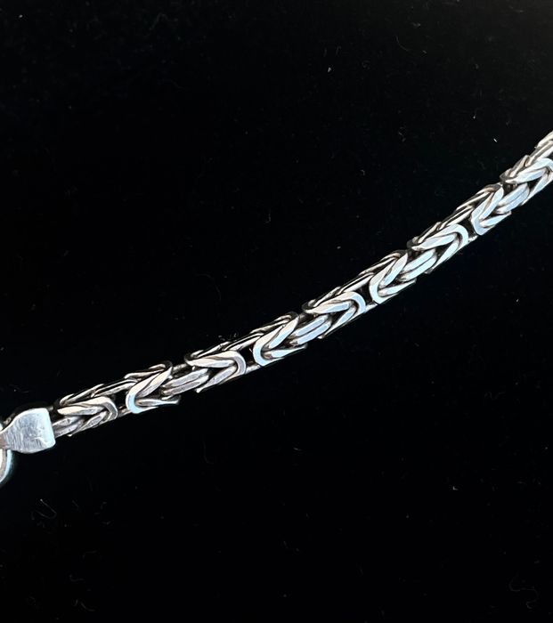 сребърн  925  синджир  с висулка., нефрит