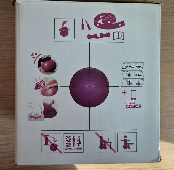 Gym Ball mar 2 + pompa Decathlon