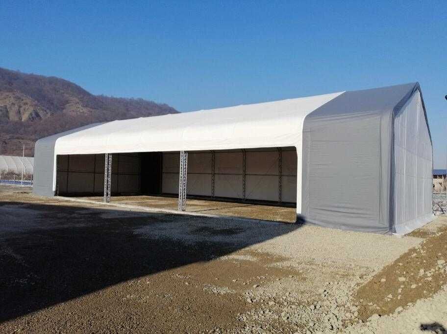 Отворена индустриална палатка 10x24.4x3.5(6.1) м