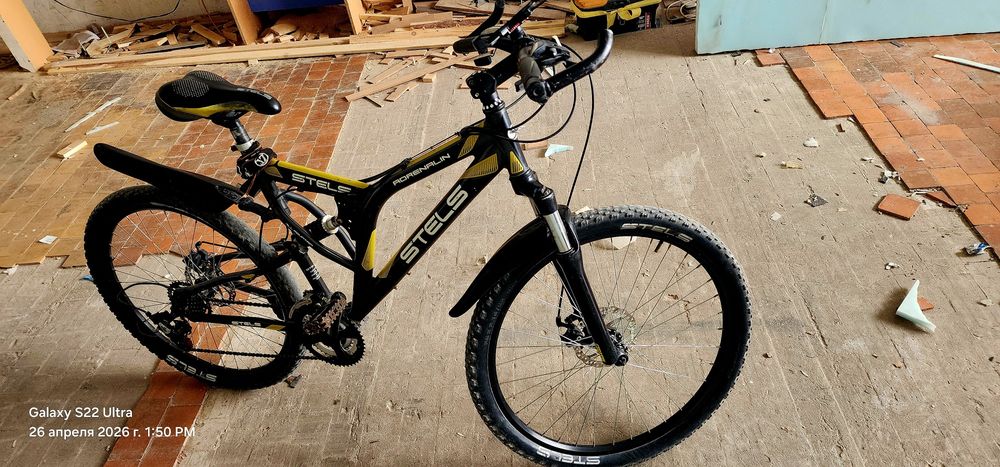 STELS Adrenalin velosiped Rossiya sborka
Dual amortizator, disk torm