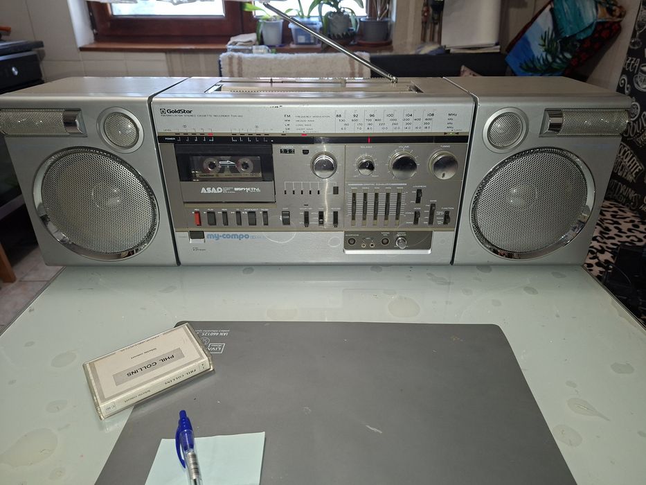 Goldstar TSR-950, Ghettoblaster Boombox masiv, Korea 1985, de colecție, difuzoare detașabile,pe 3 căi