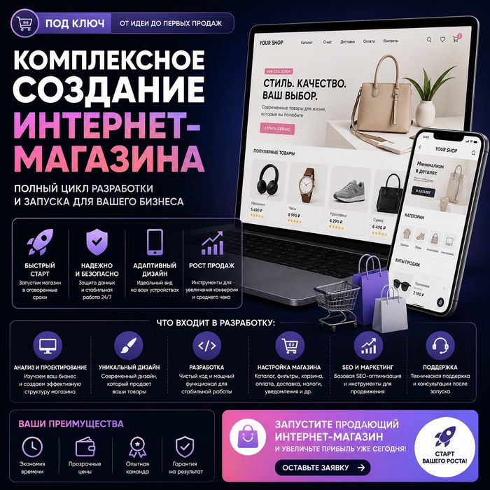 Комплексное создание интернет-магазина