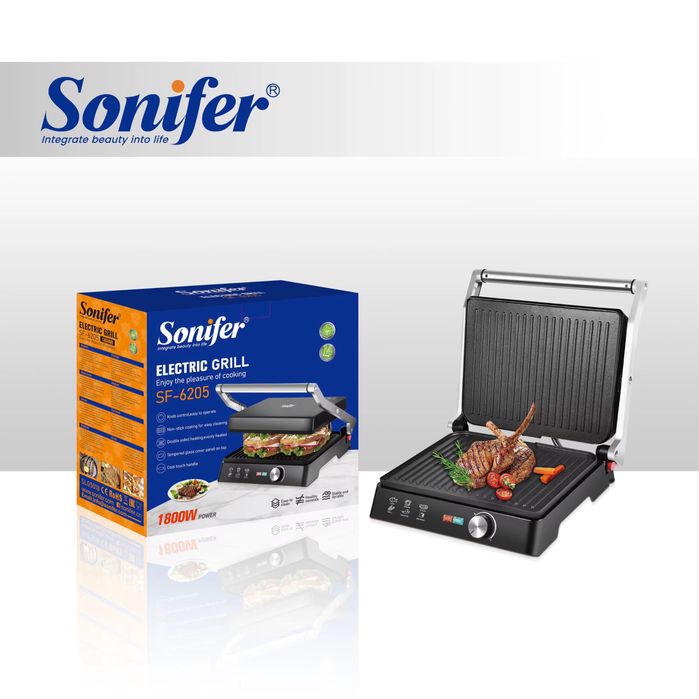 Доставка! Электрический гриль Sonifer SF-6205