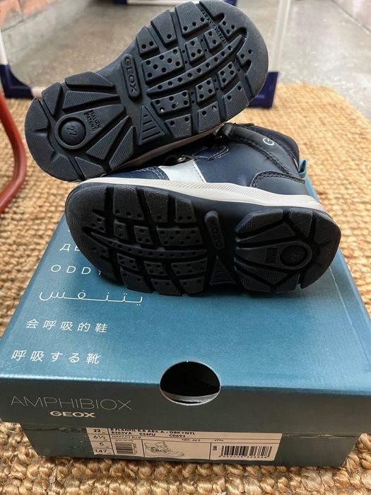 Ghete, Geox, marimea 22, albastru, STARE FOARTE BUNA