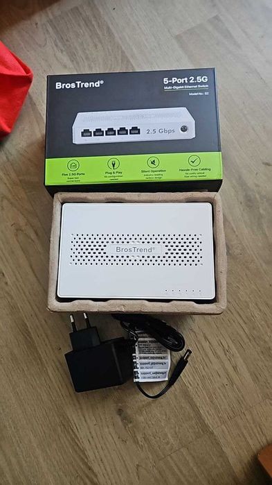 BrosTrend 5-портов 2.5GB комутатор, неуправляем Ethernet комутатор