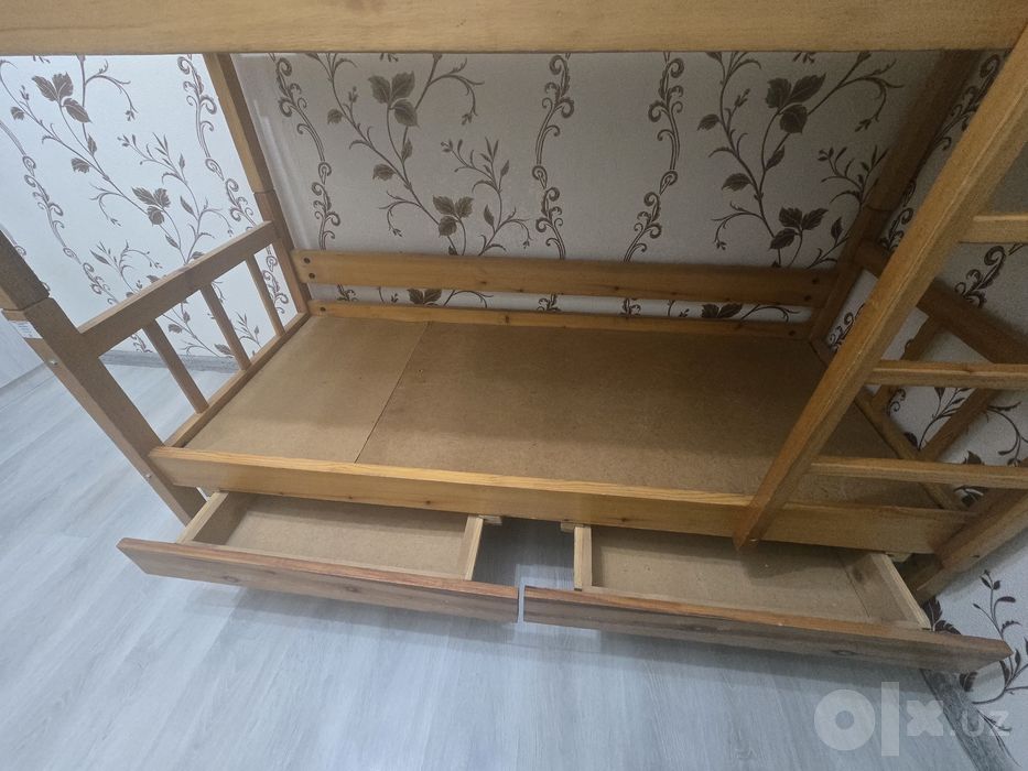 Детска 2х ярусная кровать с полочками, без матрасов