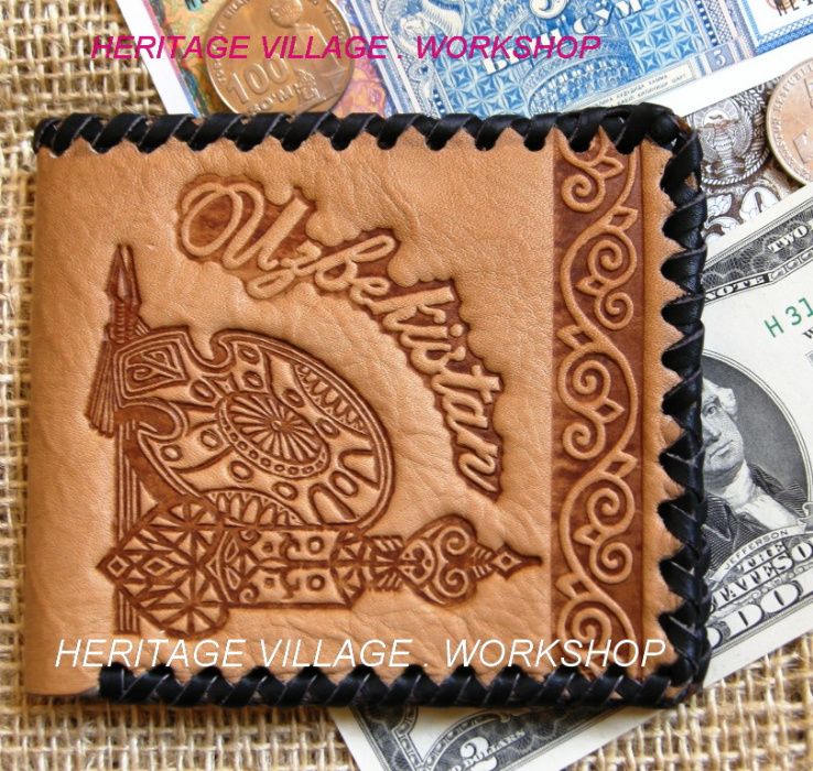 Кожаное портмоне ручной работы.