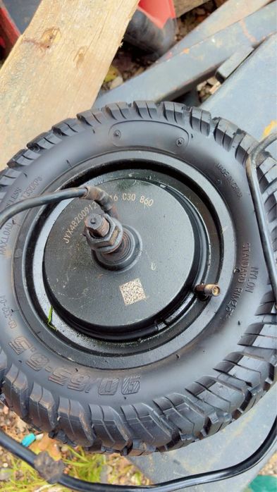 Set roți trotinetă electrică 800W – Motor HUB + roată cu disc frână, stare foarte bună