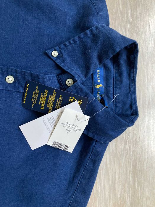 НОВА POLO By Ralph Lauren 100% linen мъжка ленена риза лен размер S